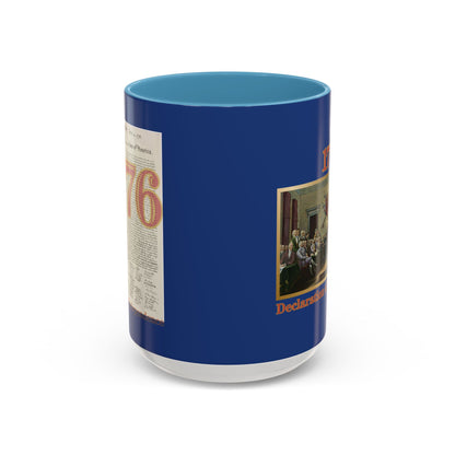Declaration of Independence Dark Blue Accent Mug by theGreenDragonTavern.shop