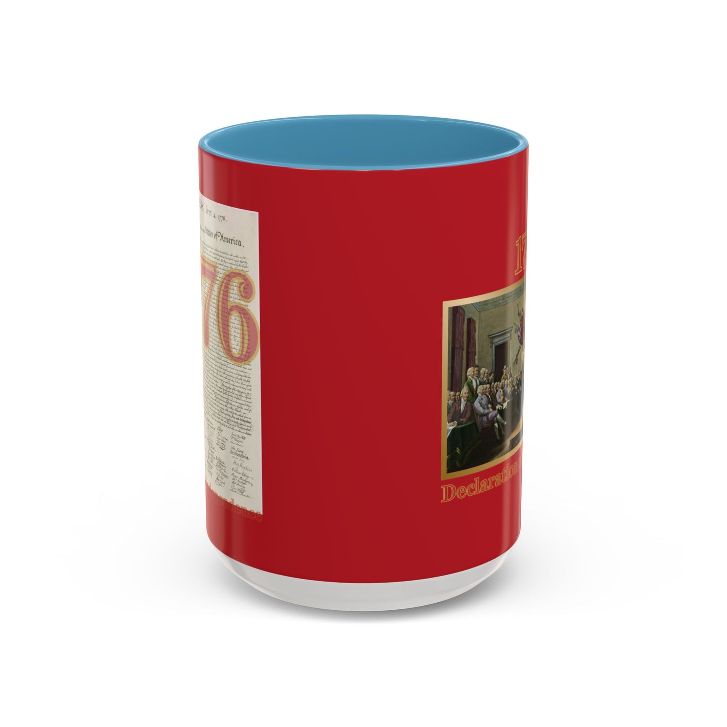 Declaration of Independence Red Accent Mug by theGreenDragonTavern.shop