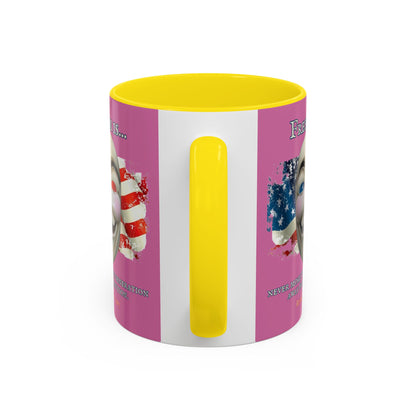 Ronald Reagan Freedom Vendetta Pink Accent Mug by theGreenDragonTavern.shop