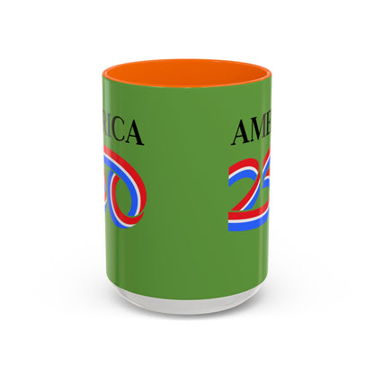 America 250 Green Accent Mug by theGreenDragonTavern.shop