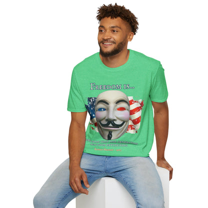Ronald Reagan Freedom Vendetta Dark colors Unisex T-Shirt by theGreenDragonTavern.shop