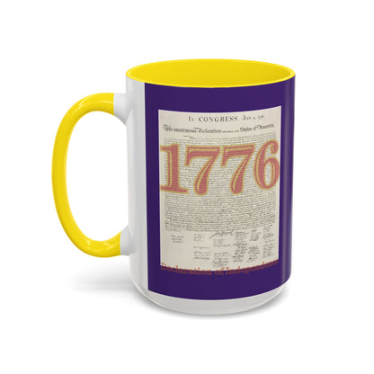 Declaration of Independence Dark Purple Accent Mug by theGreenDragonTavern.shop