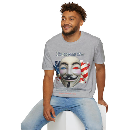 Ronald Reagan Freedom Vendetta Light colors Unisex T-Shirt by theGreenDragonTavern.shop