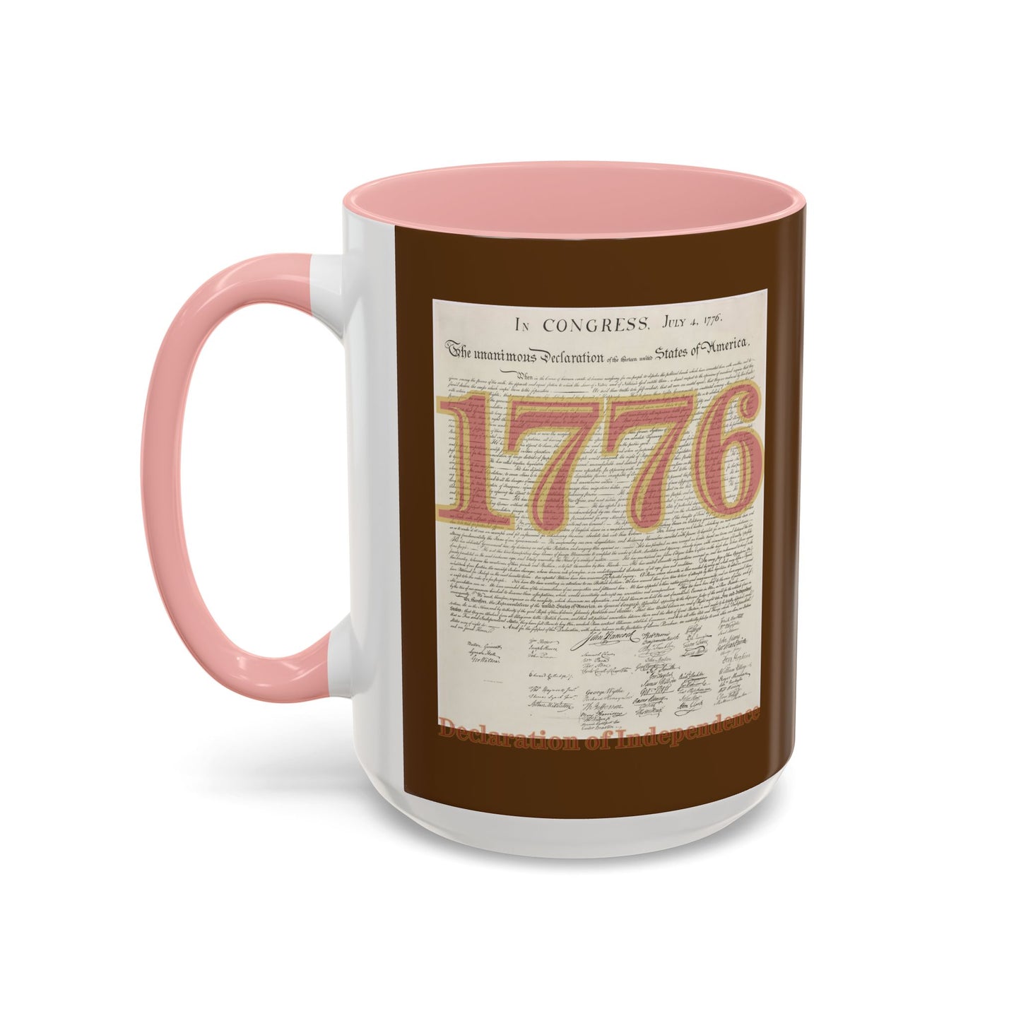 Declaration of Independence Brown Accent Mug by theGreenDragonTavern.shop