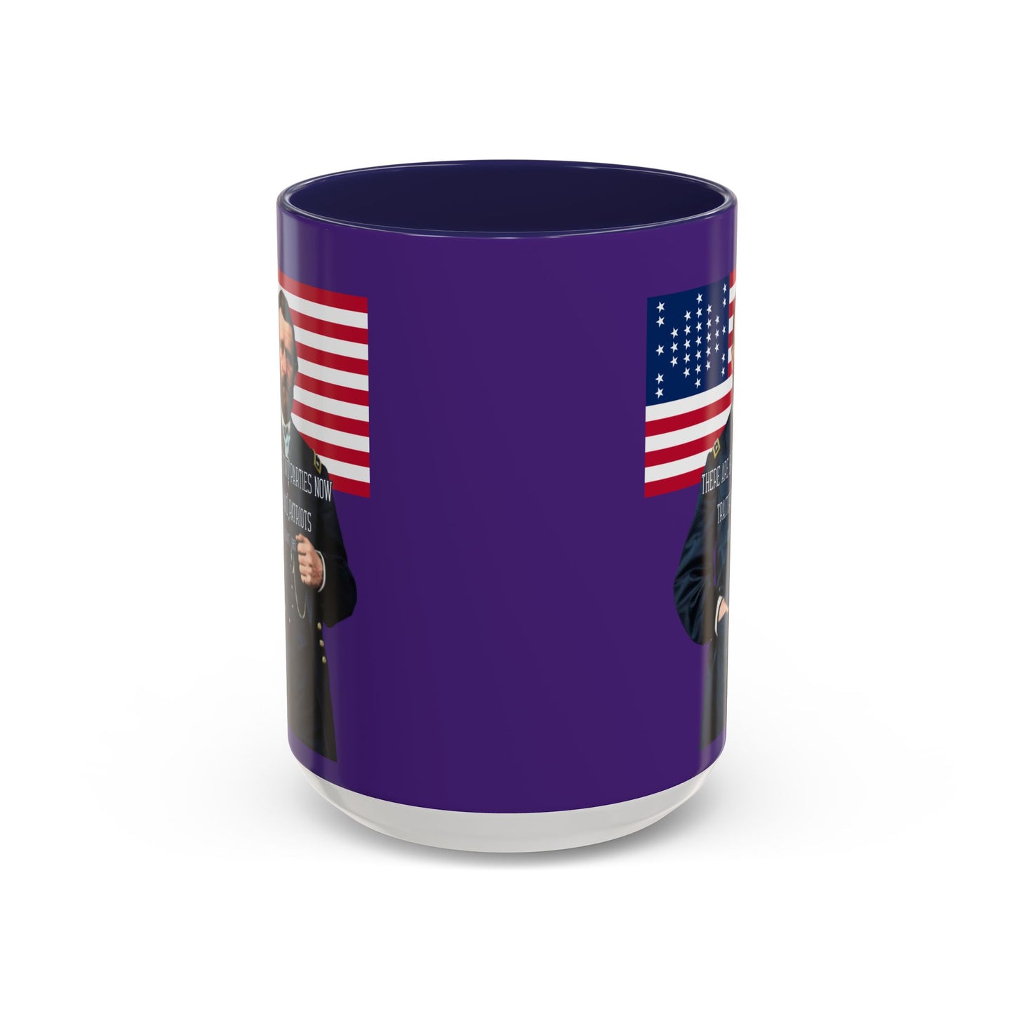 "Traitors and Patriots" Ulysses Grant Dark Purple Accent Mug by theGreenDragonTavern.shop