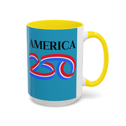 America 250 Turquoise Accent Mug by theGreenDragonTavern.shop
