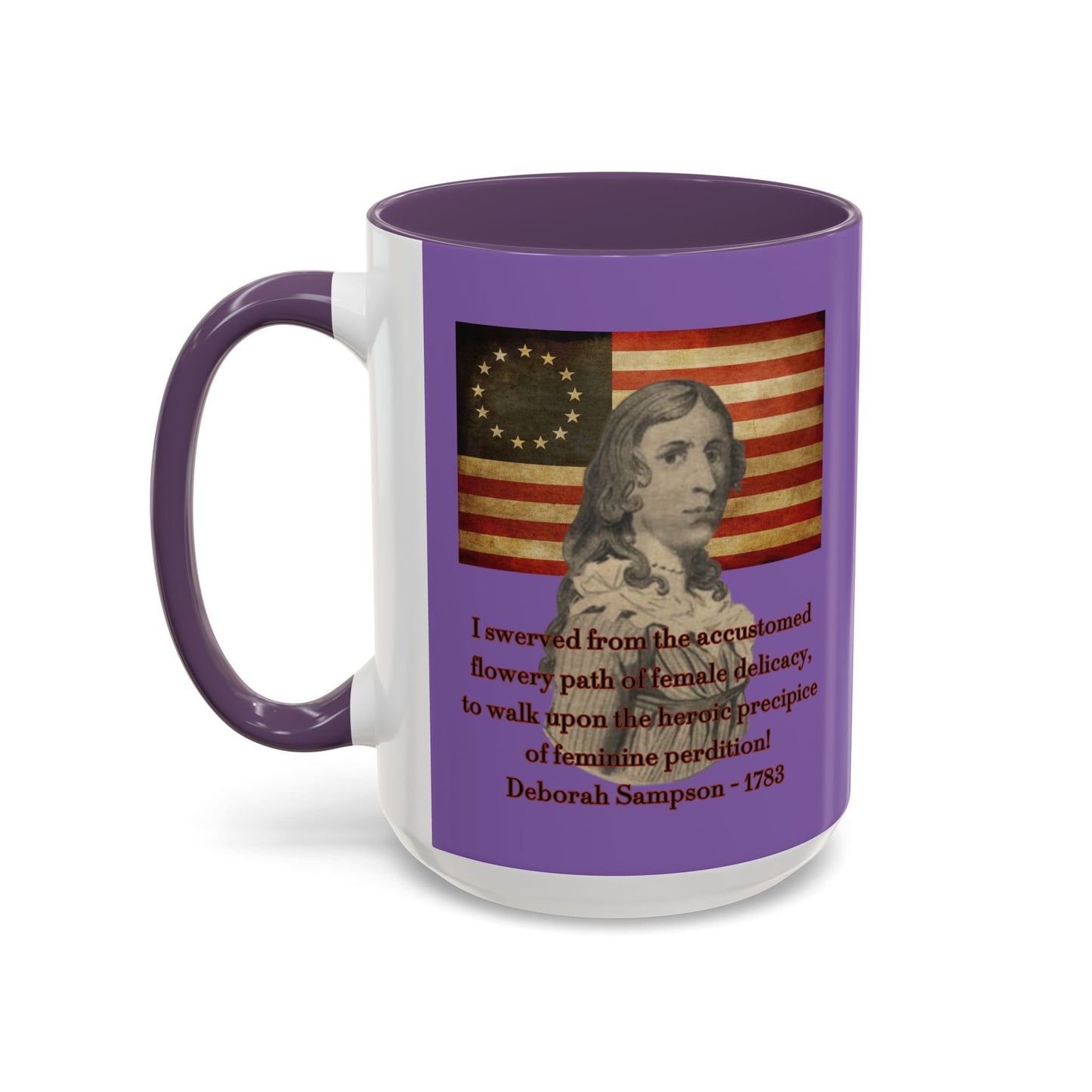 Deborah Sampson, America's Mulan Light Purple Accent Mug by theGreenDragonTavern.shop