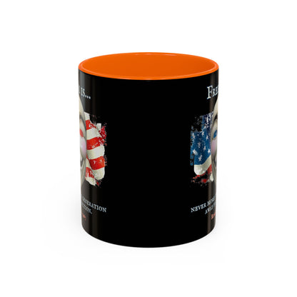Ronald Reagan Freedom Vendetta Black Accent Mug by theGreenDragonTavern.shop