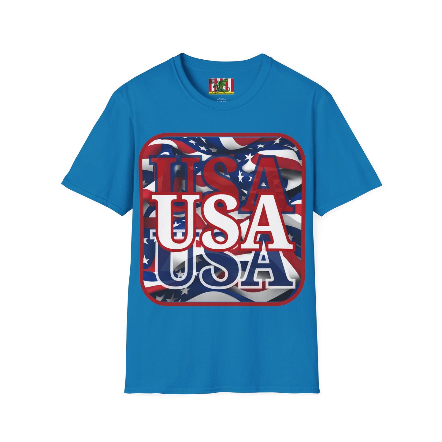 Red WHITE and Blue USA Patriot Dark colors Unisex T-Shirt by theGreenDragonTavern.shop