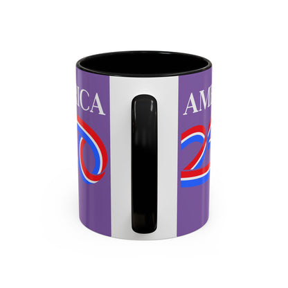 America 250 Light Purple Accent Mug by theGreenDragonTavern.shop