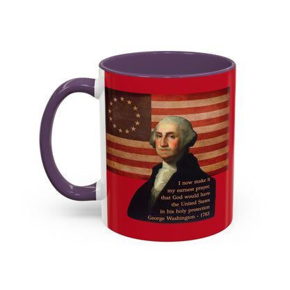 Washington's Earnest Prayer Red Accent Mug by theGreenDragonTavern.shop