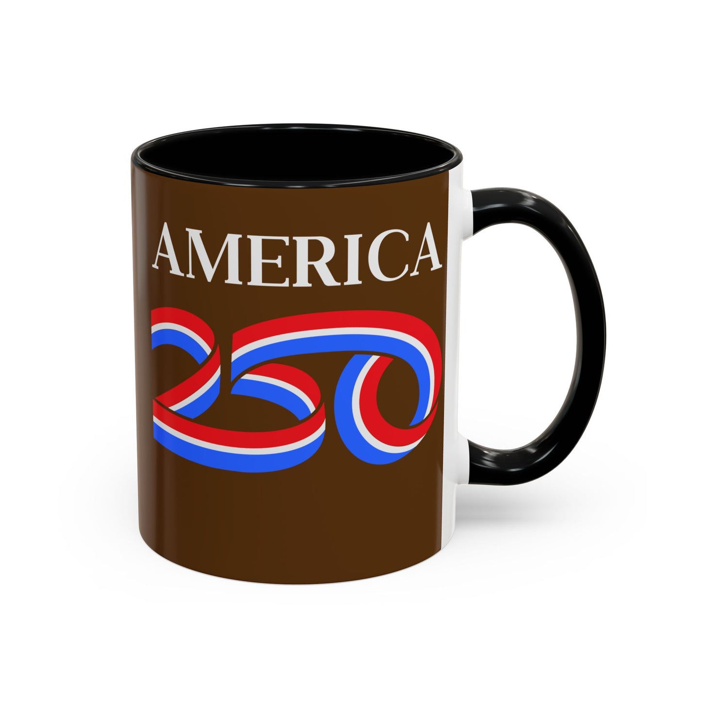 America 250 Brown Accent Mug by theGreenDragonTavern.shop