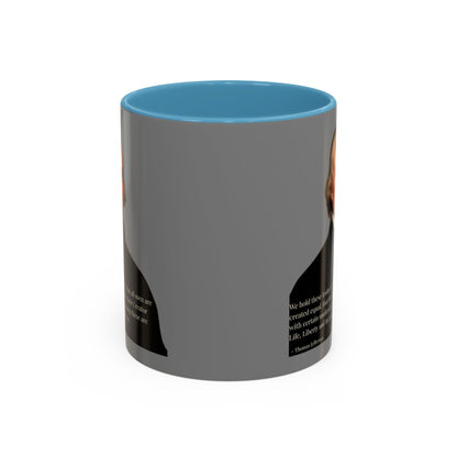 We hold these truths to be self-evident Grey Accent Mug by theGreenDragonTavern.shop