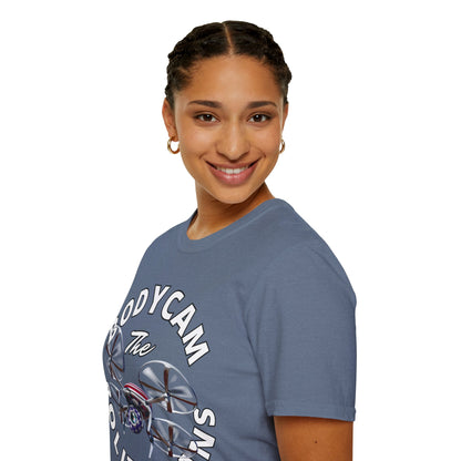 Bodycam the Politicians Drone Dark colors Unisex T-Shirt by theGreenDragonTavern.shop