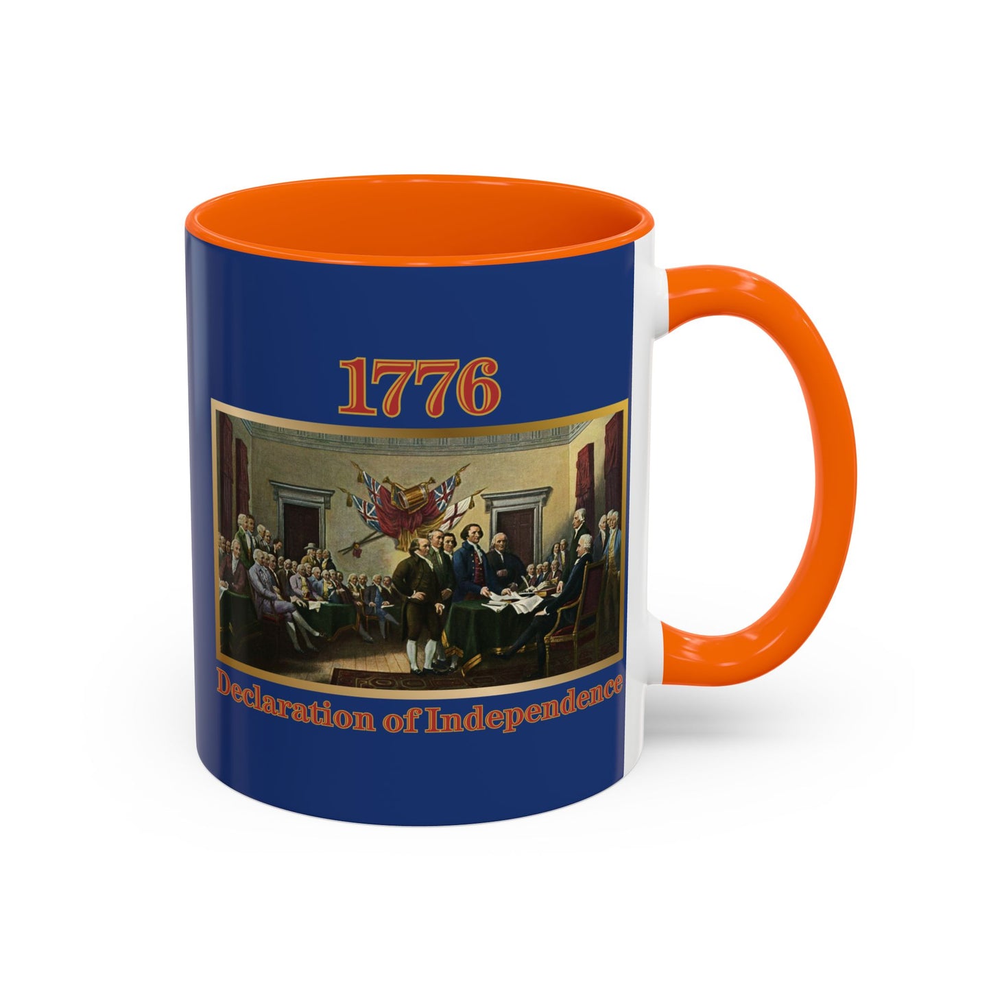 Declaration of Independence Dark Blue Accent Mug by theGreenDragonTavern.shop