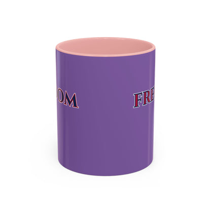 Freedom, Light Purple Accent Mug by theGreenDragonTavern.shop