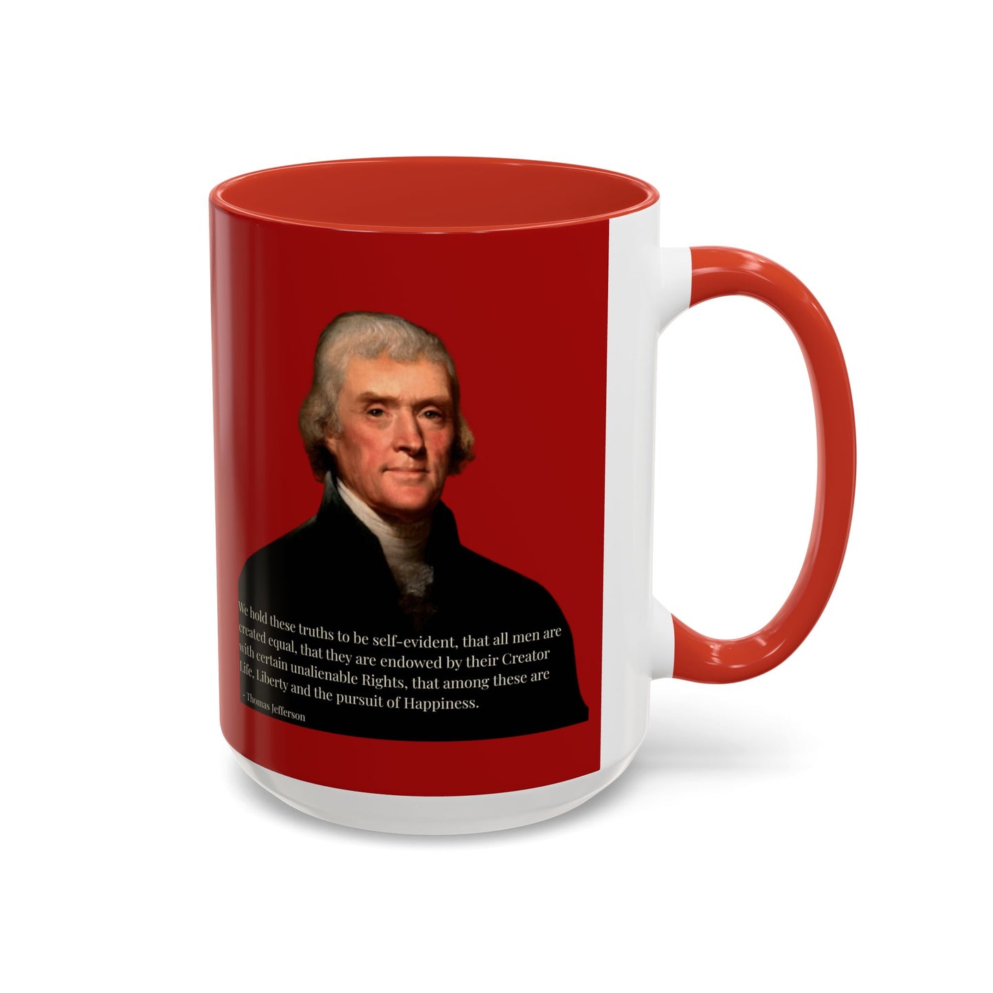 We hold these truths to be self-evident Red Accent Mug by theGreenDragonTavern.shop