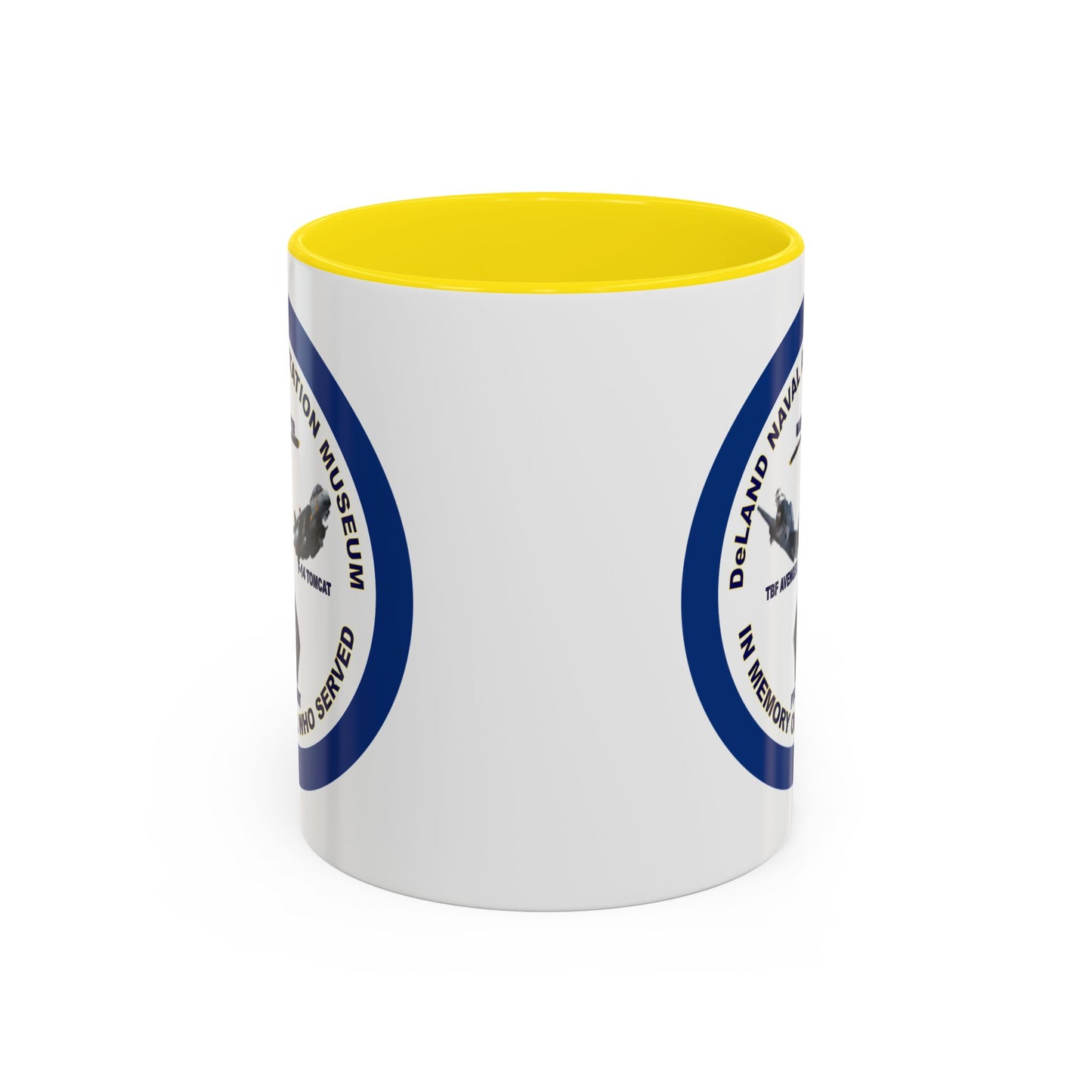 DNASM Student Art Navy Frame White Accent Mug by theGreenDragonTavern.shop