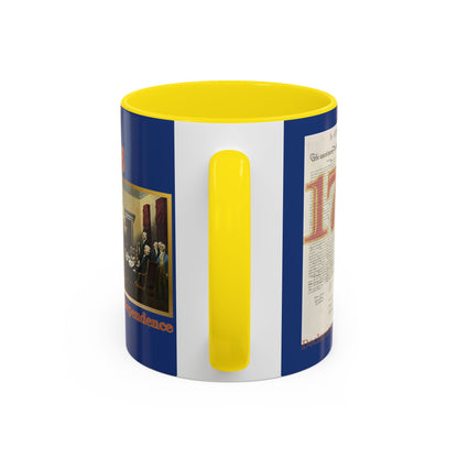 Declaration of Independence Dark Blue Accent Mug by theGreenDragonTavern.shop