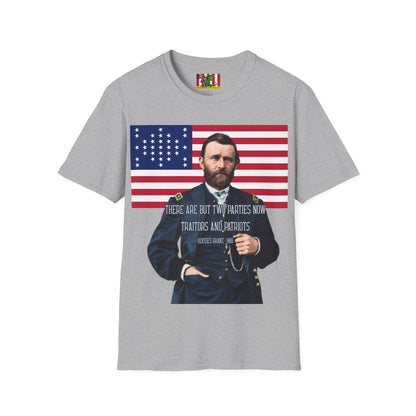 "Traitors and Patriots" Ulysses Grant Light colors Unisex T-Shirt by theGreenDragonTavern.shop