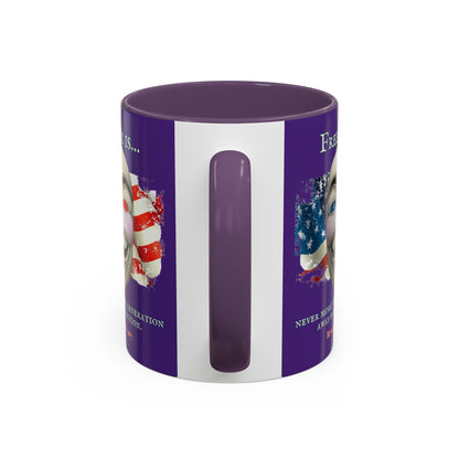 Ronald Reagan Freedom Vendetta Purple Accent Mug by theGreenDragonTavern.shop