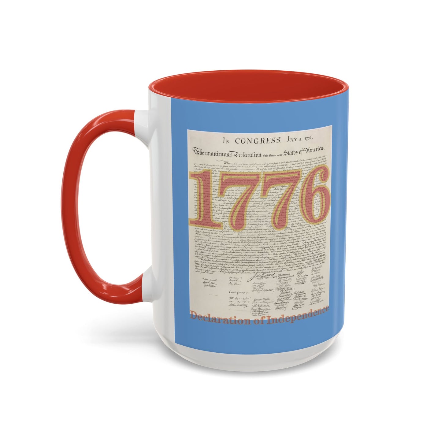 Declaration of Independence Light Blue Accent Mug by theGreenDragonTavern.shop