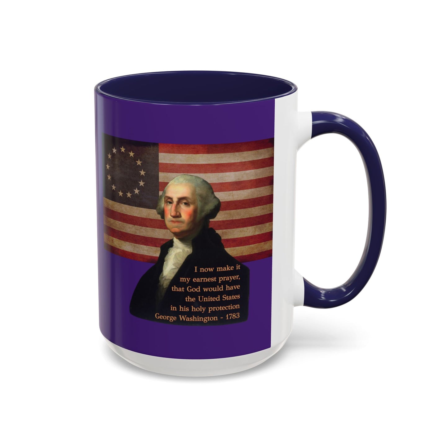 Washington's Earnest Prayer Purple Accent Mug by theGreenDragonTavern.shop