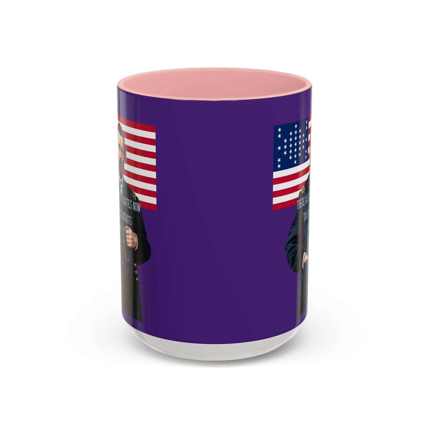 "Traitors and Patriots" Ulysses Grant Dark Purple Accent Mug by theGreenDragonTavern.shop