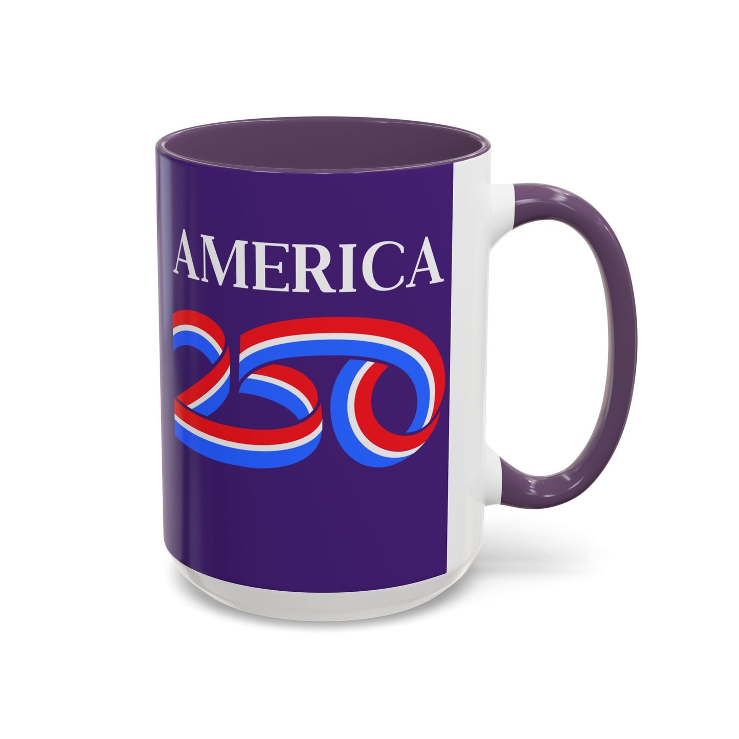 America 250 Dark Purple Accent Mug by theGreenDragonTavern.shop