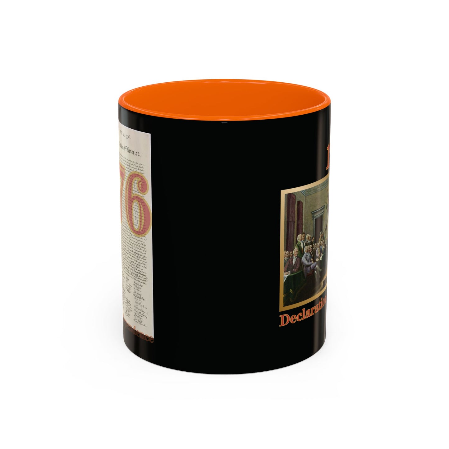 Declaration of Independence Black Accent Mug by theGreenDragonTavern.shop