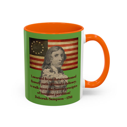 Deborah Sampson, America's Mulan Green Accent Mug by theGreenDragonTavern.shop