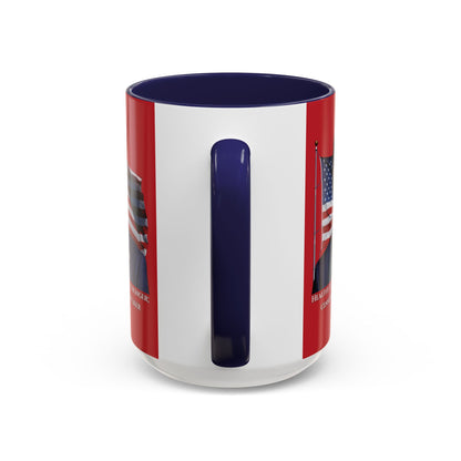Charlie Kirk, Healthy Debate Red Accent Mug by theGreenDragonTavern.shop
