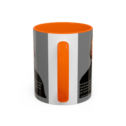 We hold these truths to be self-evident Grey Accent Mug by theGreenDragonTavern.shop