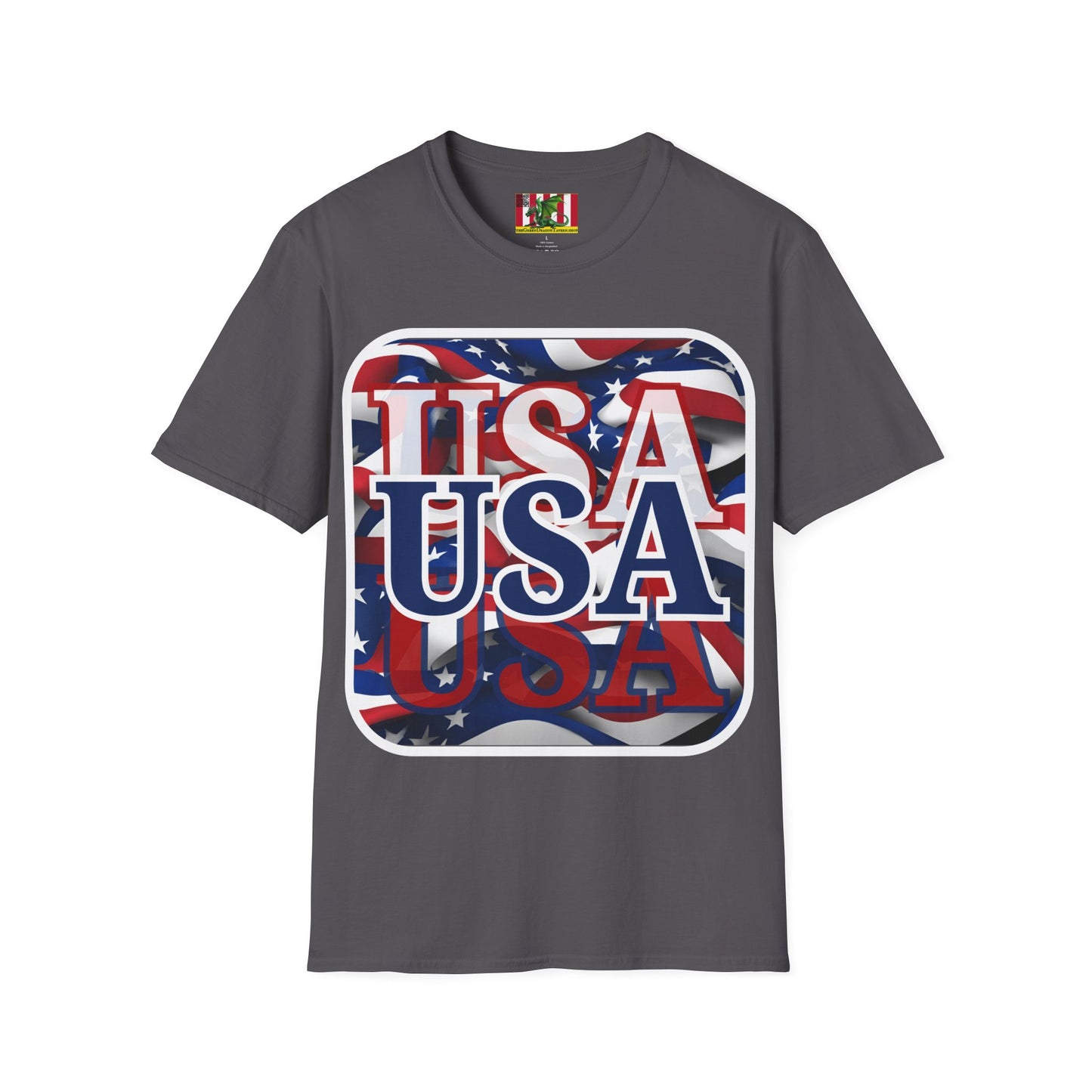 Red White and BLUE USA Patriot Dark colors Unisex T-Shirt by theGreenDragonTavern.shop