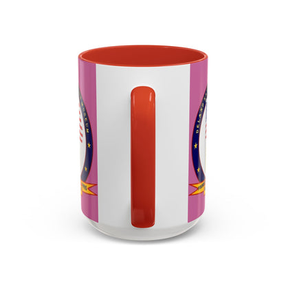 DeLand Naval Air Station Museum Pink Accent Mug by theGreenDragonTavern.shop
