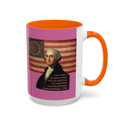 Washington's Earnest Prayer Pink Accent Mug by theGreenDragonTavern.shop