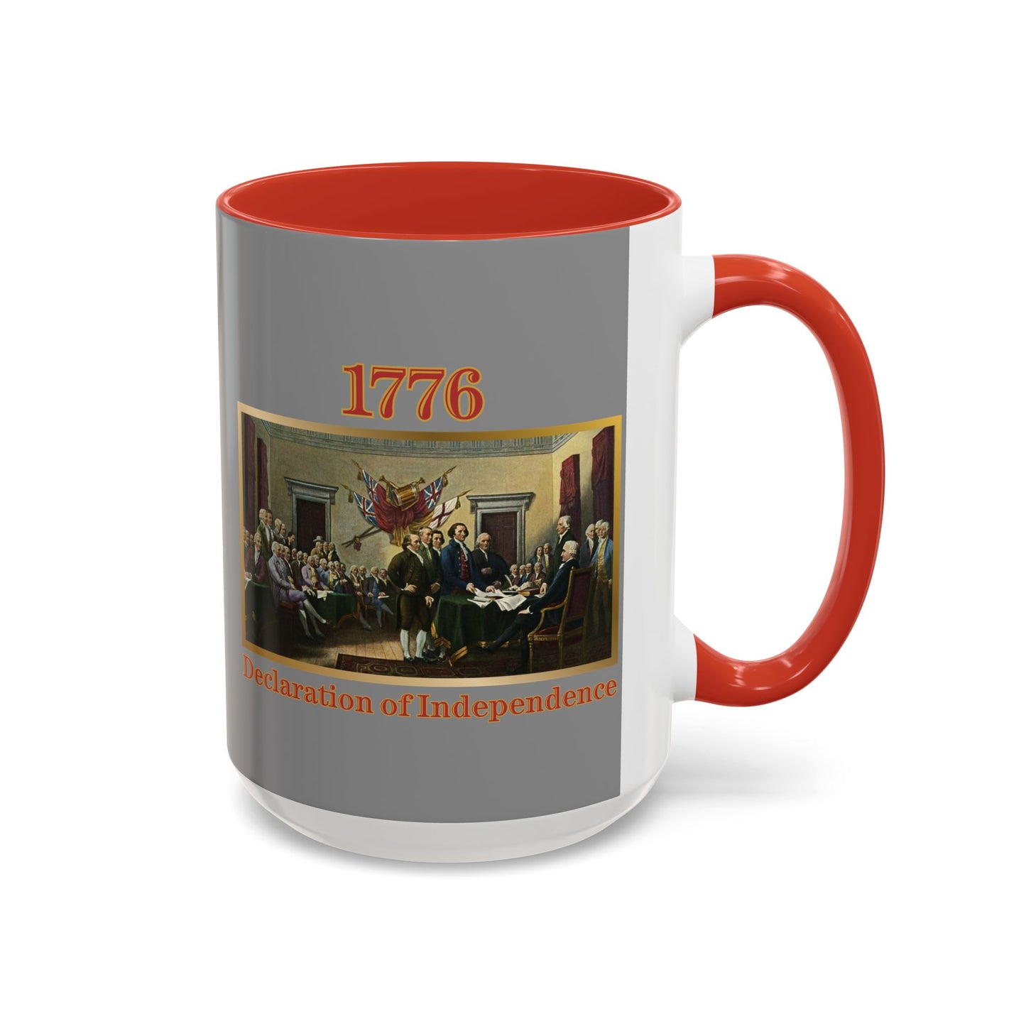 Declaration of Independence Grey Accent Mug by theGreenDragonTavern.shop