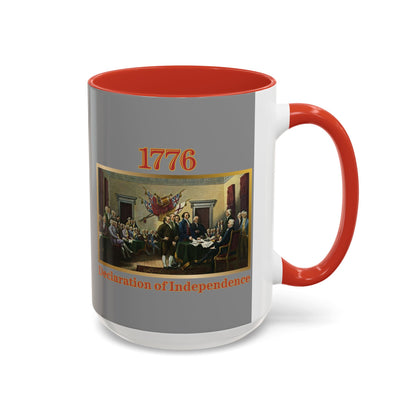 Declaration of Independence Grey Accent Mug by theGreenDragonTavern.shop