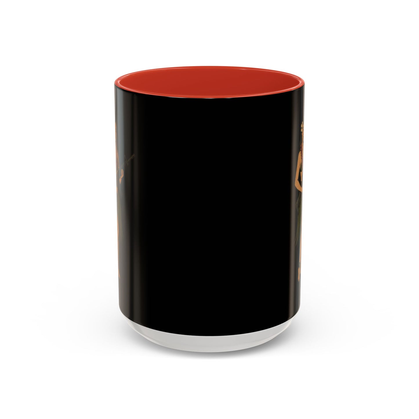 Hula Girl Packin' Heat Black Accent Mug by theGreenDragonTavern.shop