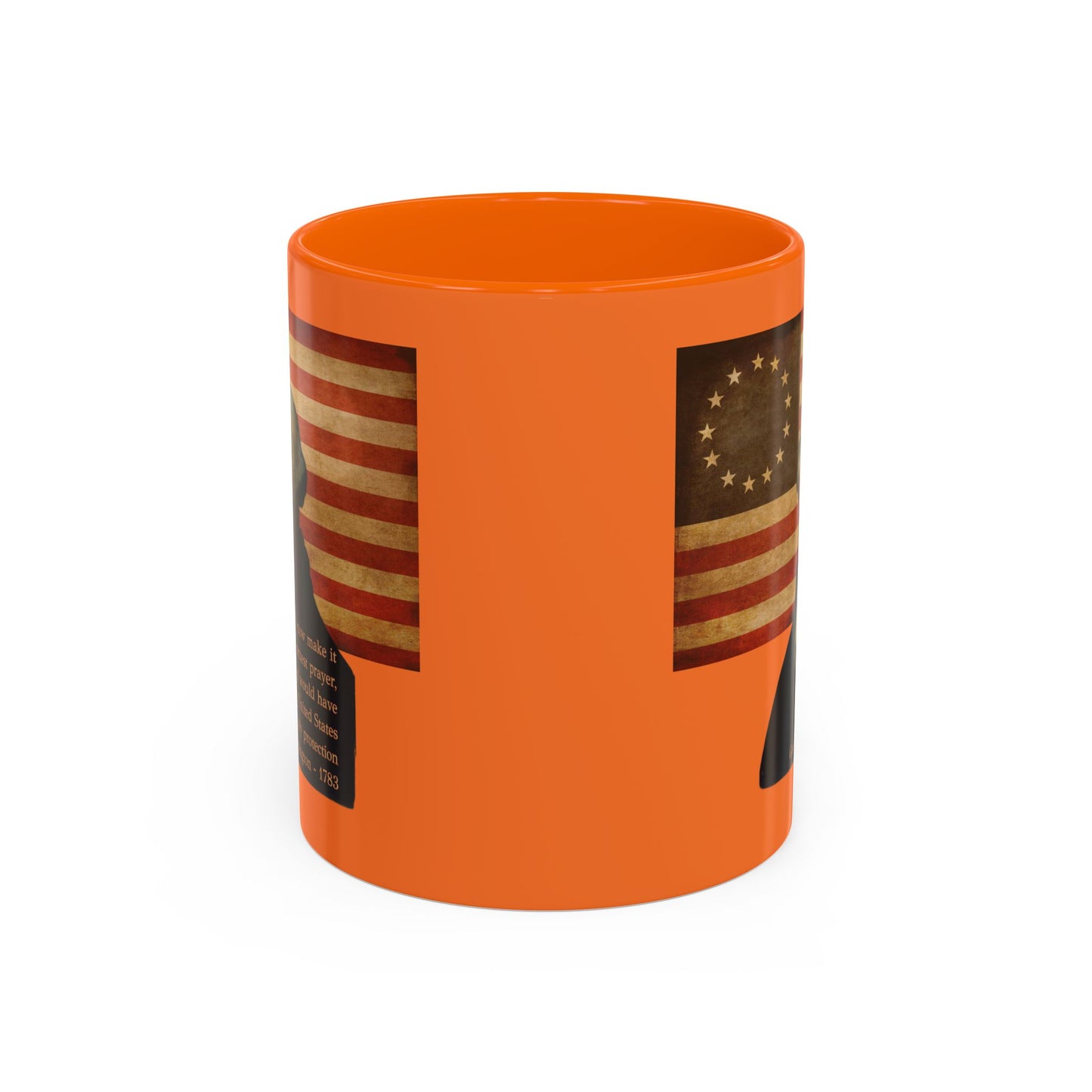 Washington's Earnest Prayer Orange Accent Mug by theGreenDragonTavern.shop