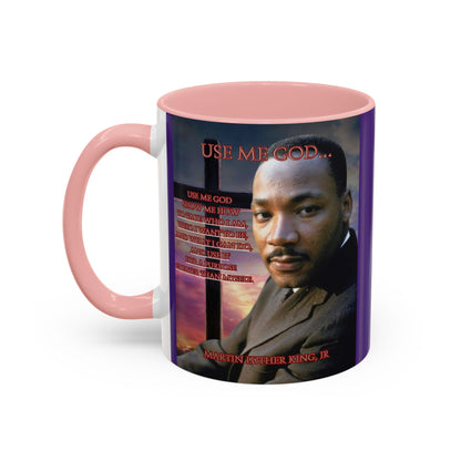 Use Me God, MLK Jr Purple Accent Mug by theGreenDragonTavern.shop
