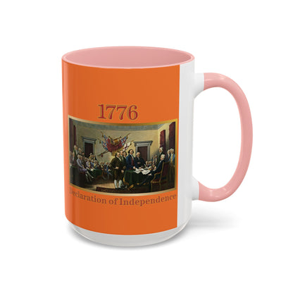 Declaration of Independence Orange Accent Mug by theGreenDragonTavern.shop