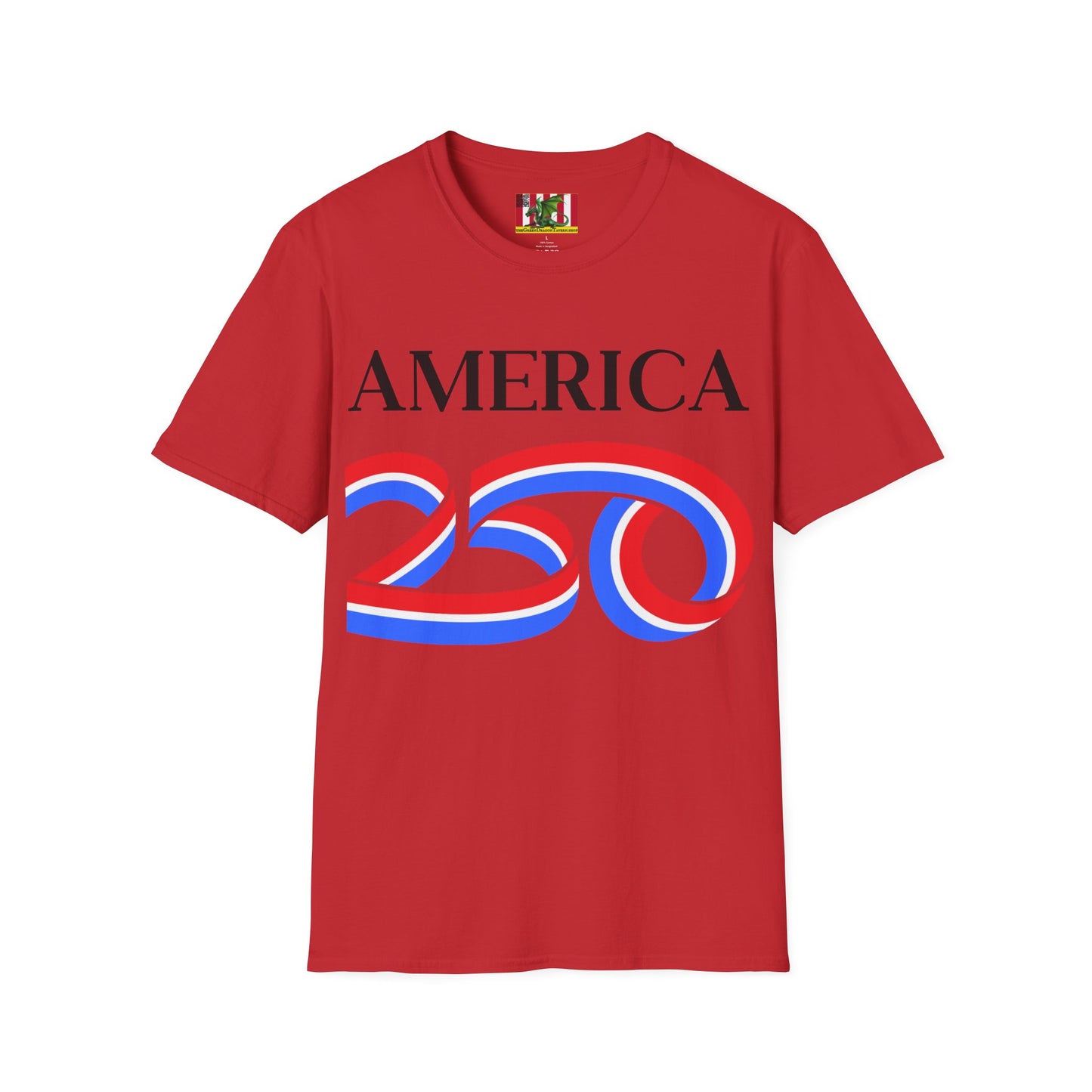 America 250 Black font, Light colors, Unisex T-Shirt by theGreenDragonTavern.shop