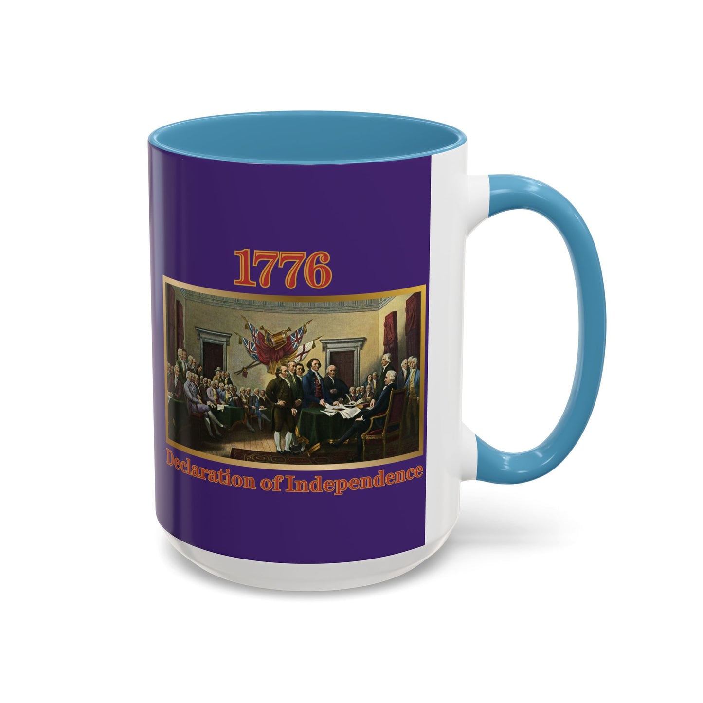 Declaration of Independence Dark Purple Accent Mug by theGreenDragonTavern.shop