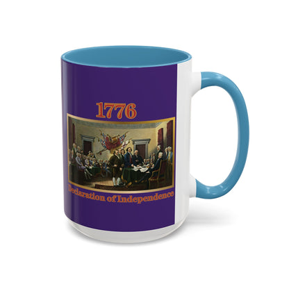 Declaration of Independence Dark Purple Accent Mug by theGreenDragonTavern.shop
