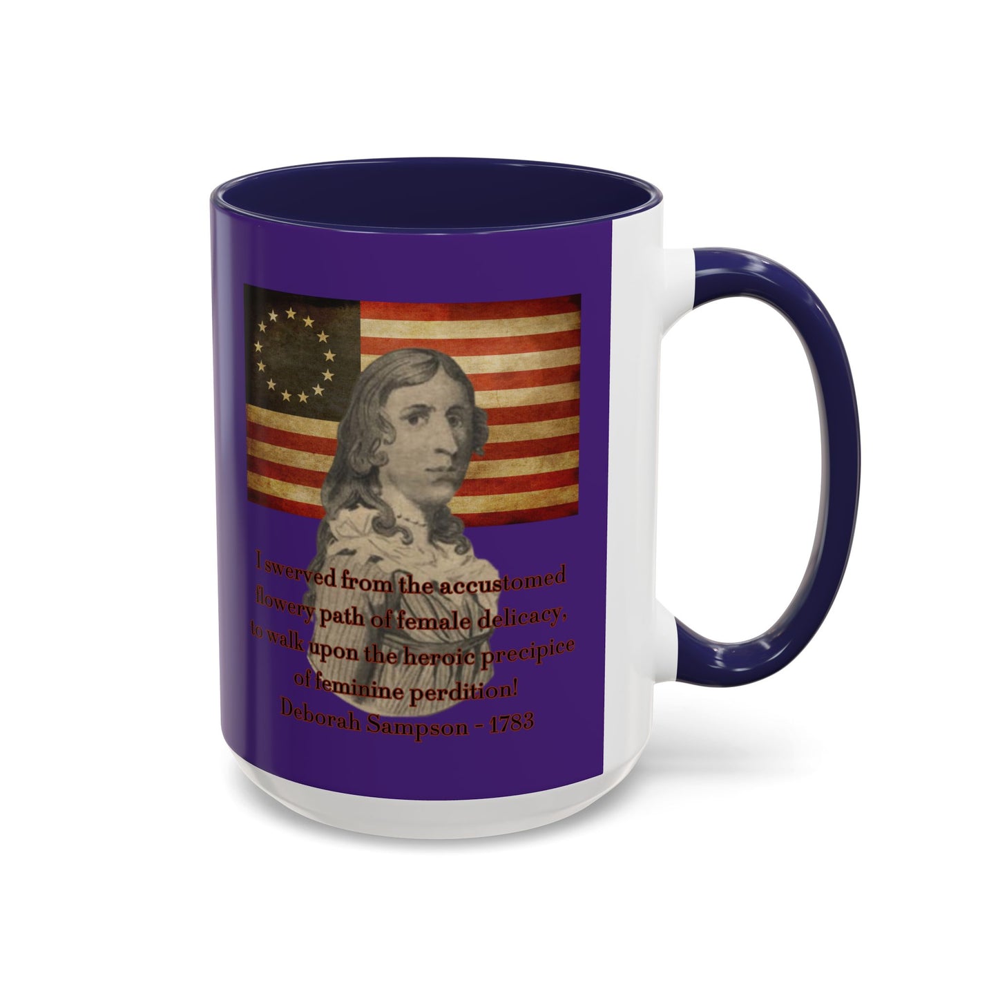 Deborah Sampson, America's Mulan Dark Purple Accent Mug by theGreenDragonTavern.shop