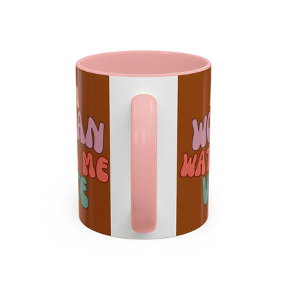 I Am Woman Watch Me Vote Brown Accent Mug by theGreenDragonTavern.shop