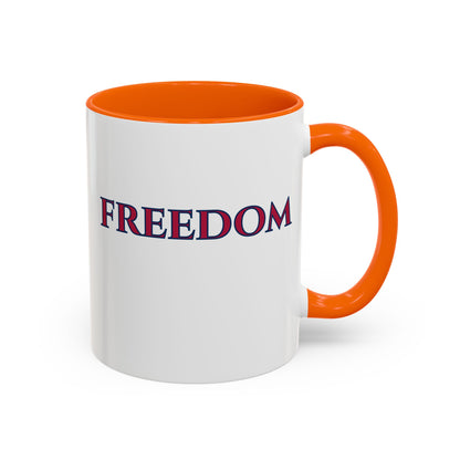 Freedom, White Accent Mug by theGreenDragonTavern.shop