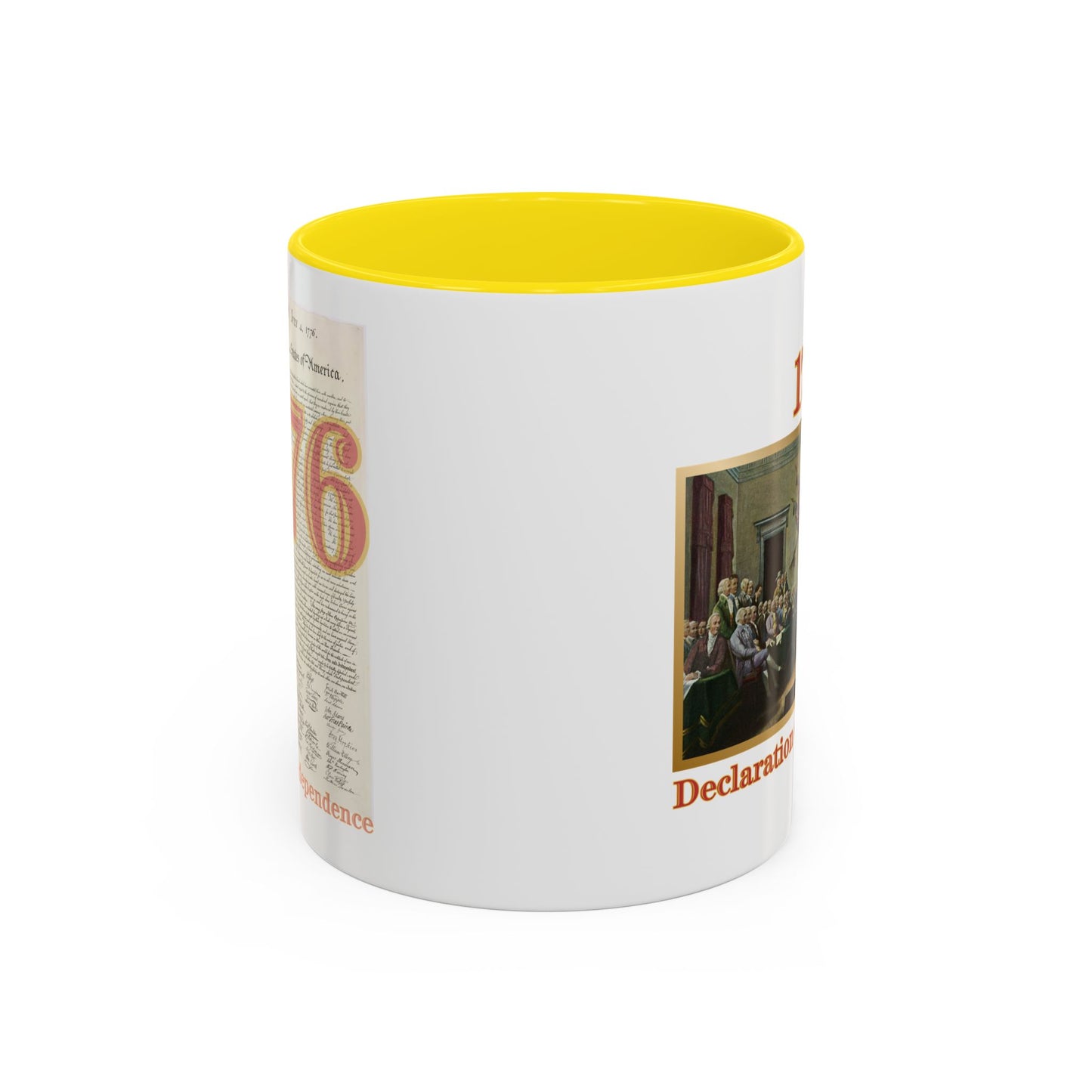 Declaration of Independence White Accent Mug by theGreenDragonTavern.shop