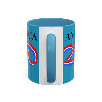America 250 Turquoise Accent Mug by theGreenDragonTavern.shop